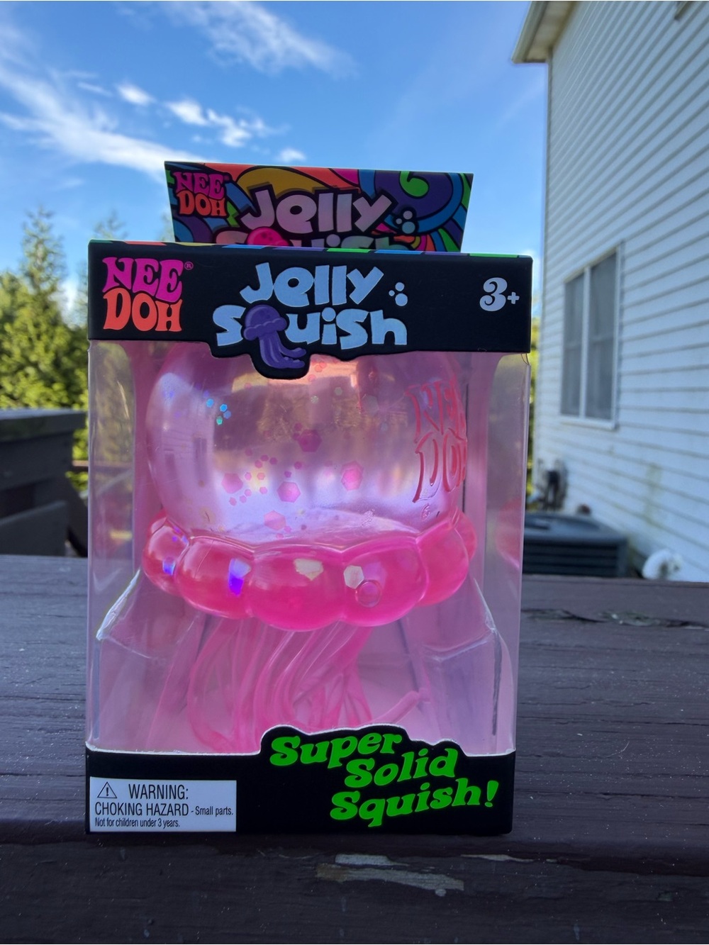 Needoh Jelly Squish Pink Kids Toy - Super Solid Squish